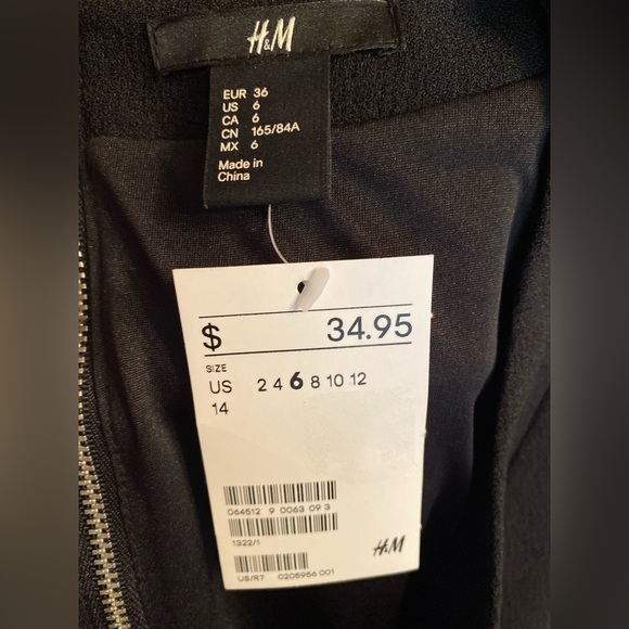 H&M little black dress. Size 6. New with tags attached. - Picture 3 of 3